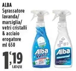 Rossotono Carrefour Alba Sgrassatore lavanda/marsiglia/vetri cristalli & acciaio erogatore offerta