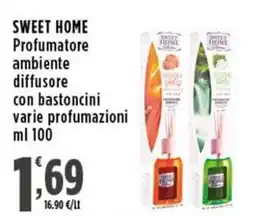 Rossotono Carrefour Sweet Home Profumatore ambiente diffusore con bastoncini offerta
