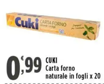 Rossotono Carrefour Cuki Carta forno naturale offerta