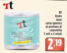 Rossotono Carrefour RT Home carta igienica offerta