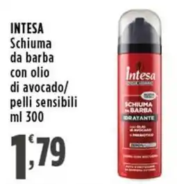 Rossotono Carrefour Schiuma da barba Intesa con olio di avocado offerta