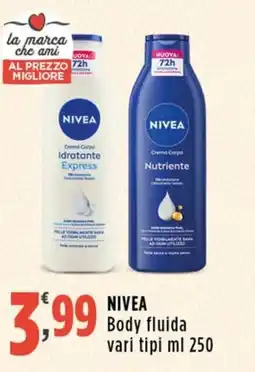 Rossotono Carrefour NIVEA Body fluida offerta