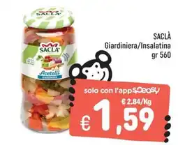 Rossotono Carrefour Sacla' giardiniera/insalatina offerta