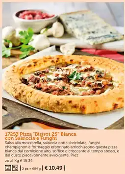 Bofrost Pizza "Bistrot 25" Bianca con Salsiccia e Funghi offerta