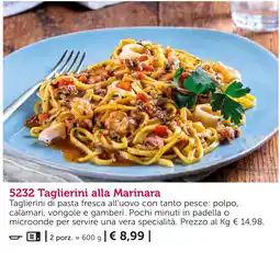 Bofrost Taglierini alla Marinara offerta