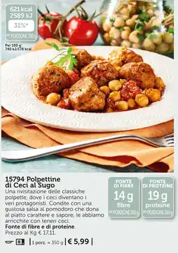 Bofrost Polpette di Ceci al Sugo offerta