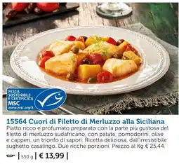Bofrost Cuori di Filetto di Merluzzo alla Siciliana offerta