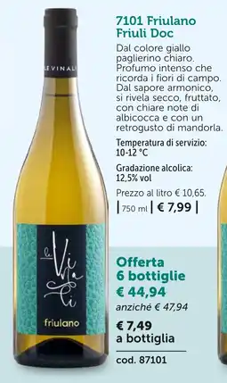 Bofrost Friulano Friuli Doc offerta