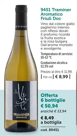 Bofrost Traminer Aromatico Friuli Doc offerta