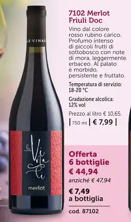 Bofrost Merlot Friuli Doc offerta