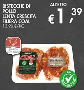 Superstore Coal Pollo bistecche di lenta crescita filiera coal offerta