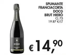 Superstore Coal Spumante Franciacorta DOCG Brut Hierò offerta