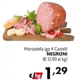 Maxi Supermercati Mortadella igp 4 Castelli Negroni offerta