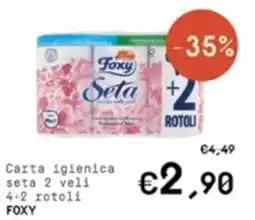 Borello Supermercati Carta igienica seta 2 veli FOXY offerta