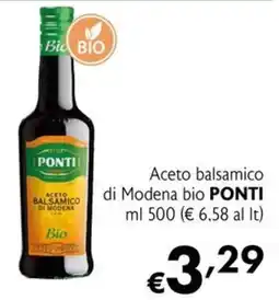 Maxi Supermercati Aceto balsamico di Modena bio PONTI offerta