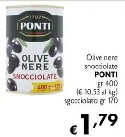 Maxi Supermercati Olive nere snocciolate Ponti offerta