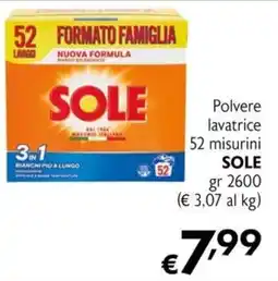 Maxi Supermercati Polvere lavatrice SOLE offerta