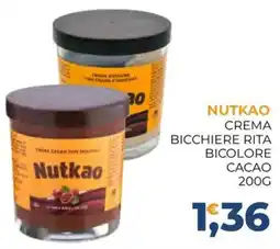Moderna Nutkao crema bicchiere rita bicolor cacao offerta