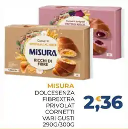 Moderna Misura dolcesenza fibrextra privolat cornetti vari gusti offerta