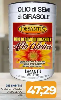 Moderna Olio girasole altooleico Desantis offerta