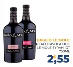 Moderna Baglio le Mole Nero d'Avola DOC Le Mole Syrah IGT offerta