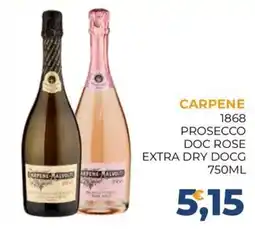 Moderna Carpene 1868 Prosecco Doc Rose Extra Dry Docg offerta
