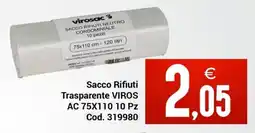 Centro Cash Virosac Sacco Rifiuti Trasparente offerta