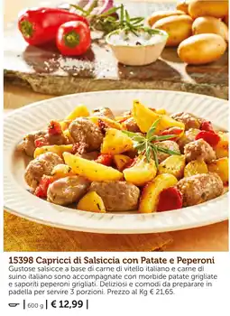 Bofrost Capricci di Salsiccia con Patate e Peperoni offerta