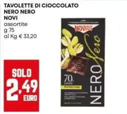 Panorama Tavolette di cioccolato nero Novi offerta