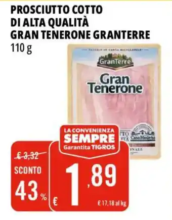 Prosciutto cotto di alta qualità Gran Tenerone