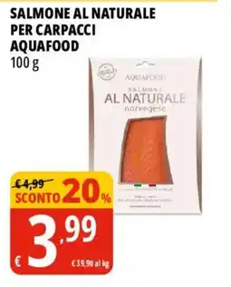 Tigros Salmone al naturale Aquafood offerta