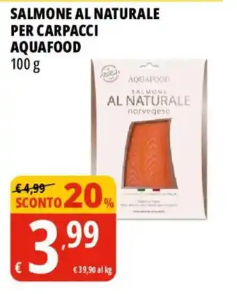 Tigros Salmone al naturale Aquafood offerta
