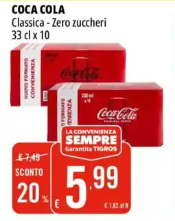 Tigros Coca Cola Classica - Zero zuccheri offerta