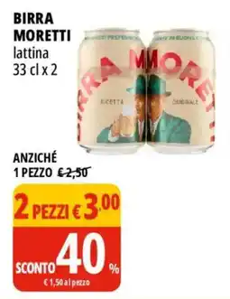Tigros Birra Moretti offerta