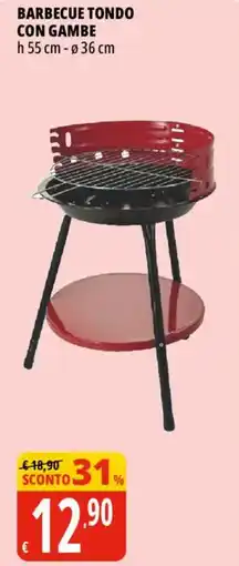 Tigros Barbecue tondo con gambe offerta