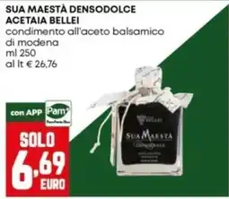 Panorama Sua maestà densodolce acetaia bellei offerta