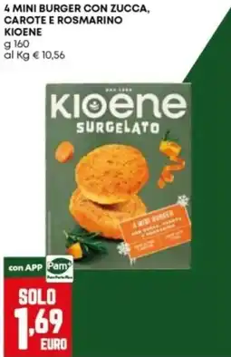 Panorama Mini burger con zucca, carote e rosmarino Kloene offerta