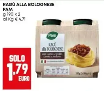 Panorama Ragù alla bolognese Pam offerta