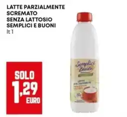 Panorama Latte parzialmente scremato senza lattosio Semplici e Buoni offerta