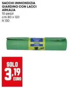 Panorama Sacchi immondizia giardino con lacci Arkalia offerta