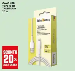 Panorama Cavo USB Type-C to Lightning Takeiteasy offerta