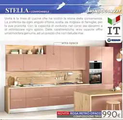 Mondo Convenienza Stella cucina rosa retrò opaco offerta