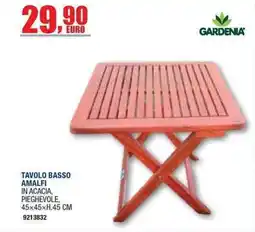 Bricofer Tavolo basso Amalfi in acacia, pieghevole, Gardenia offerta