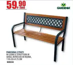 Bricofer Panchina 2 posti Gardenia offerta