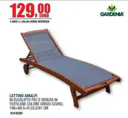 Bricofer Lettino Amalfi Gardenia offerta