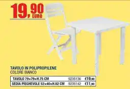 Bricofer Tavolo in polipropilene colore bianco offerta