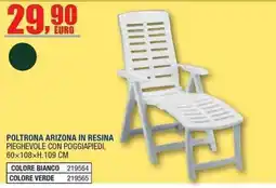 Bricofer Poltrona arizona in resina offerta