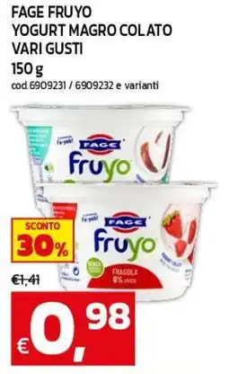 C+C maxigross Fage Fruyo Yogurt Magro Colato offerta