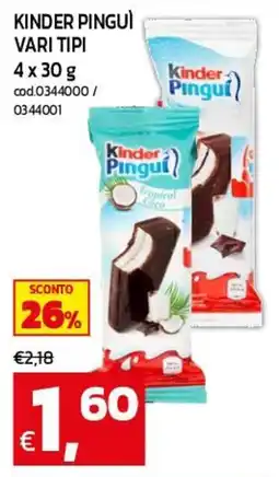 C+C maxigross Kinder Pinguì offerta