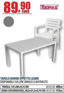 Bricofer Tavolo Davide effetto legno offerta
